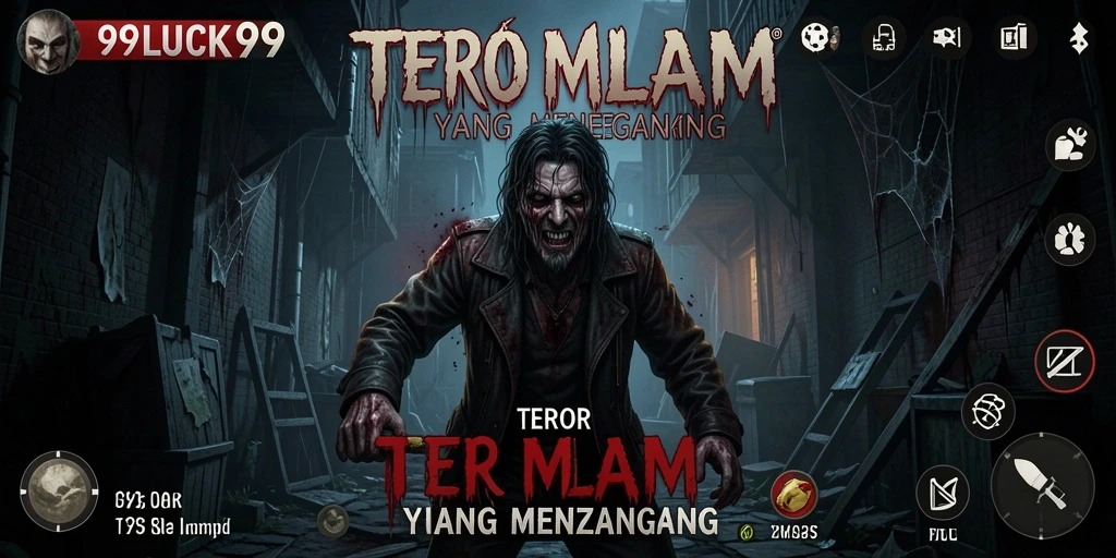Tangkapan layar gameplay 99LUCK99 menampilkan suasana Horror yang mencekam.