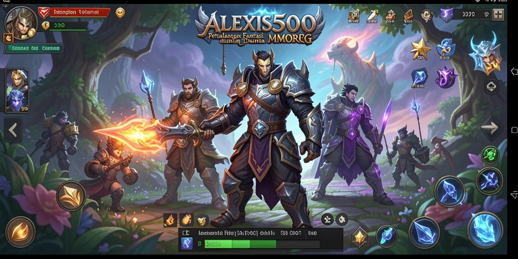 Tampilan gameplay menarik dalam ALEXIS500 dengan pertarungan seru.