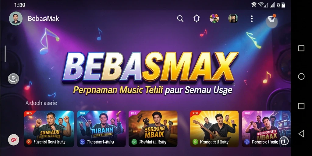 Tampilan gameplay BEBASMAX dengan fitur karaoke interaktif.