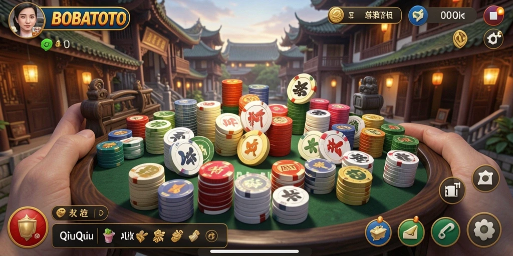 Tampilan gameplay QiuQiu BOBATOTO yang menegangkan.