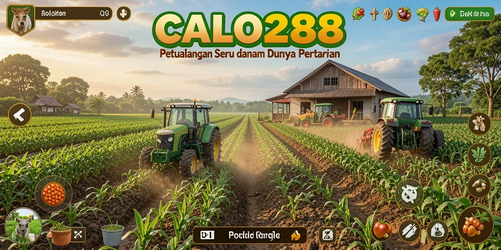 Tampilan gameplay menarik dari CALO288 dengan pertanian aktif.
