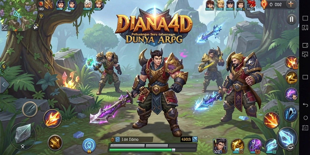 Screenshot gameplay ARPG DIANA4D yang menampilkan aksi menegangkan.