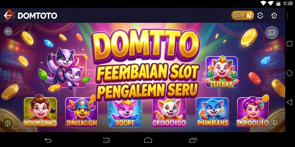 Screenshot gameplay DOMTOTO yang menampilkan keseruan permainan Slot.