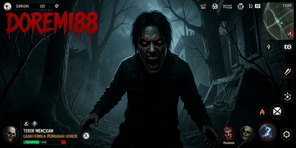 Tangkapan layar gameplay DOREMI88 dengan atmosfer Horror yang mencekam.