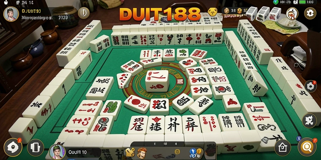 Screenshot dari gameplay seru di <strong>DUIT188</strong> saat bermain Mahjong.