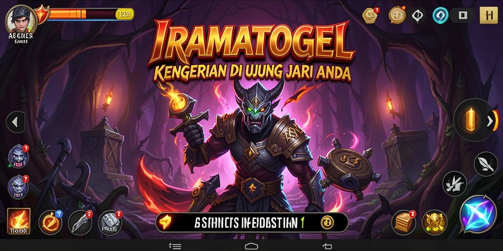 Screenshot gameplay IRAMATOGEL menampilkan suasana horor yang mencekam.