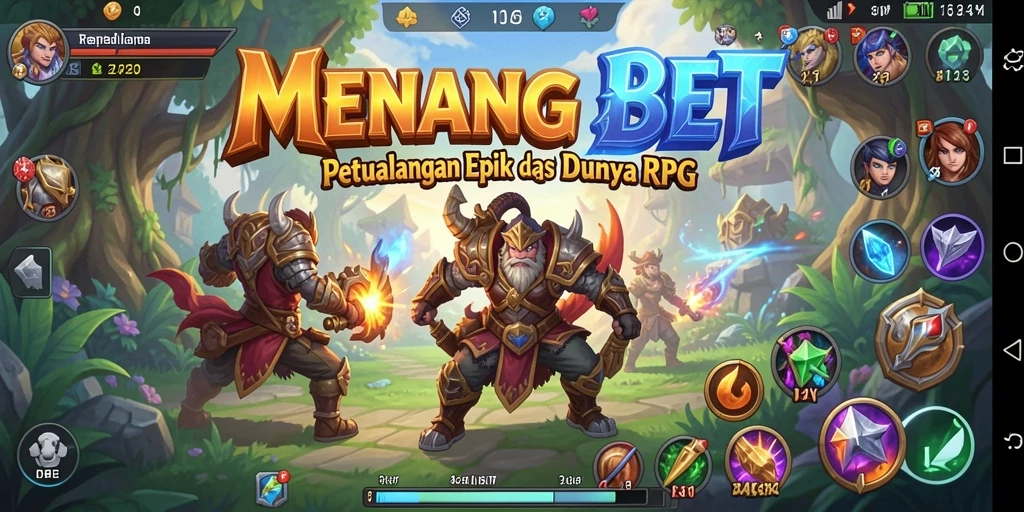 Tangkapan layar memainkan gameplay RPG yang mendebarkan.