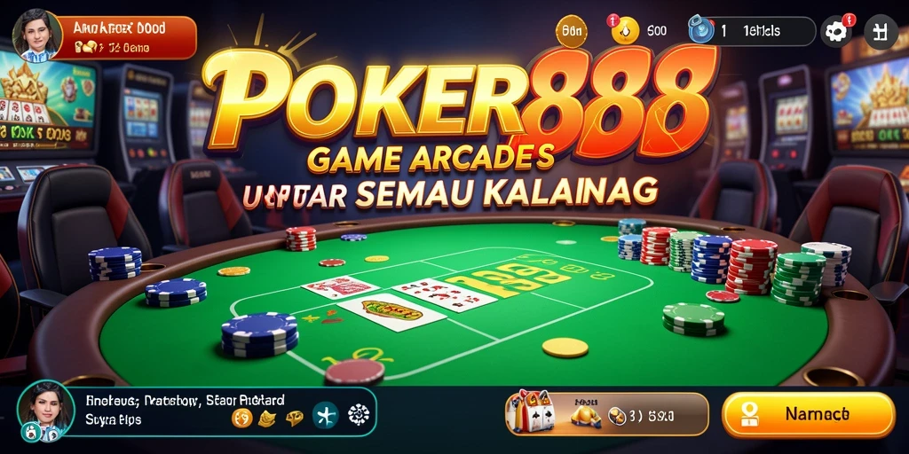 Screenshot menunjukkan gameplay seru dari POKER88 dengan kartu dan meja yang menarik.
