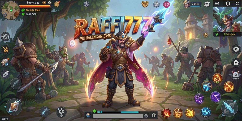 Screenshot RAFFI777 menampilkan aksi pertarungan seru dalam RPG.