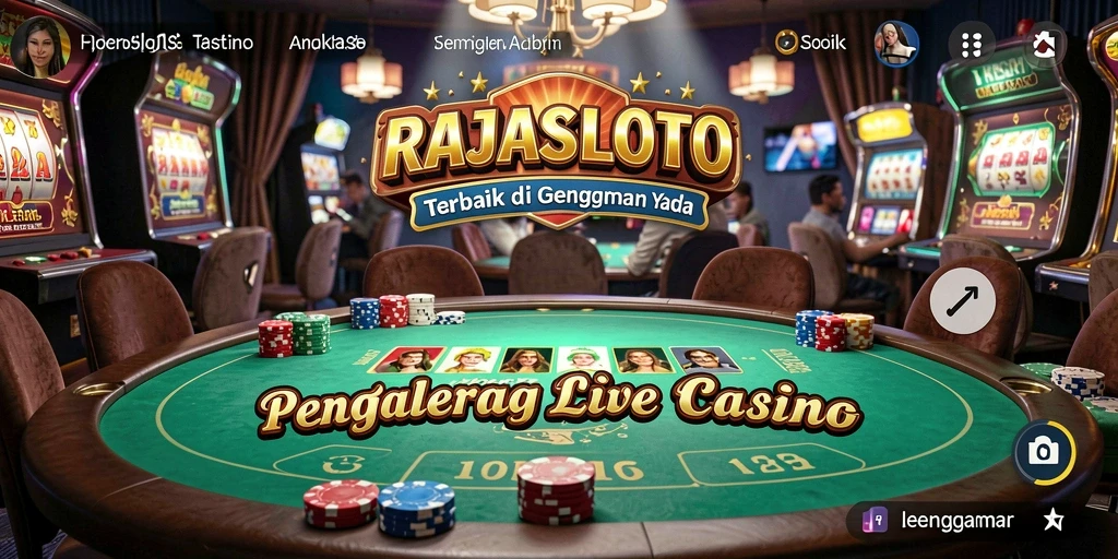 Tampilan gameplay Live Casino RAJASLOTO yang interaktif dan seru.