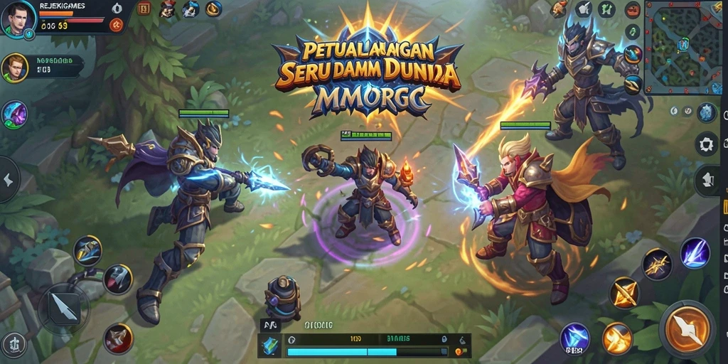 Screenshot gameplay menunjukkan aksi seru dalam <strong>REJEKIGAMES</strong> dengan teman-teman.