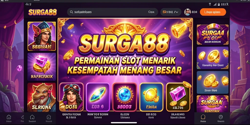 Gameplay menarik SURGA88 dengan desain slot yang modern.