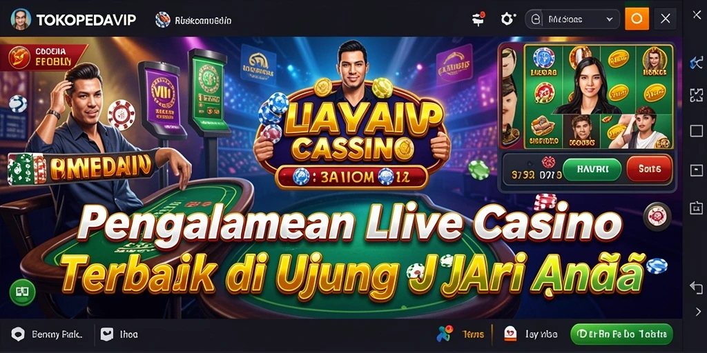 Tampilan gameplay Live Casino yang mengasyikkan di TOKOPEDIAVIP.