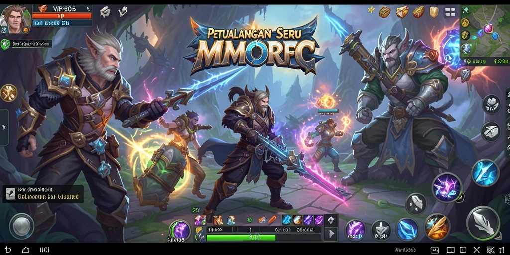 Screenshot gameplay VIP805 menunjukkan pertempuran epik dan grafis memukau.