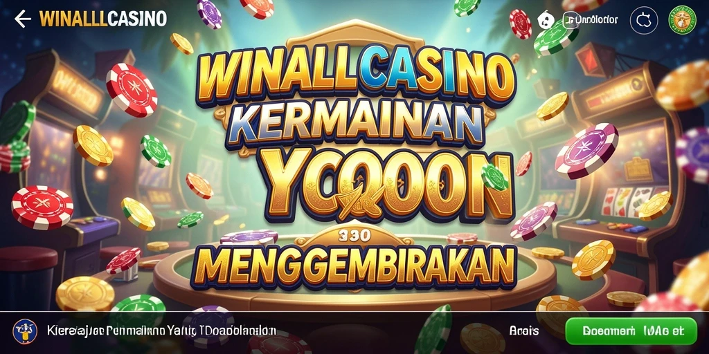 Screenshot gameplay WINALLCASINO menampilkan keseruan membangun kasino.