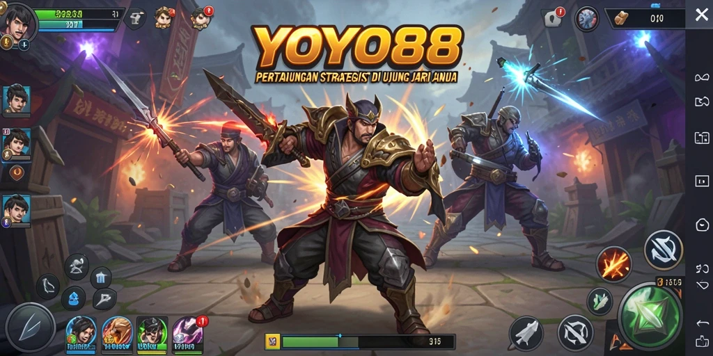 Screenshot YOYO88 menampilkan aksi tempur strategis yang memikat.